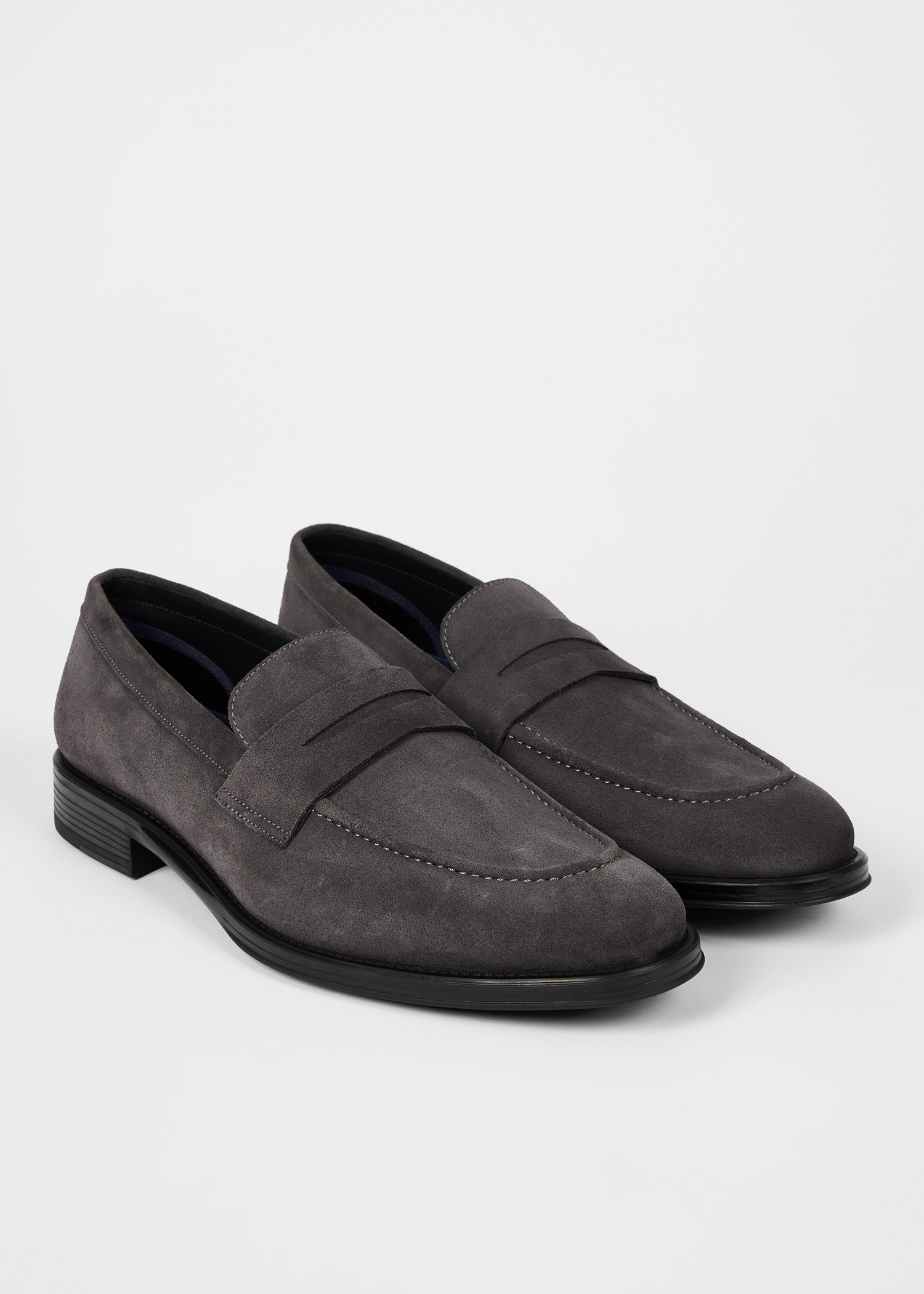 Dark Grey Suede 'Pierce' Loafers - 2
