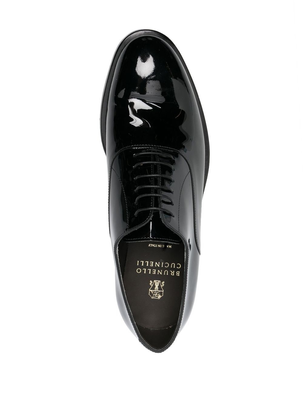 patent-leather laced oxford shoes - 4