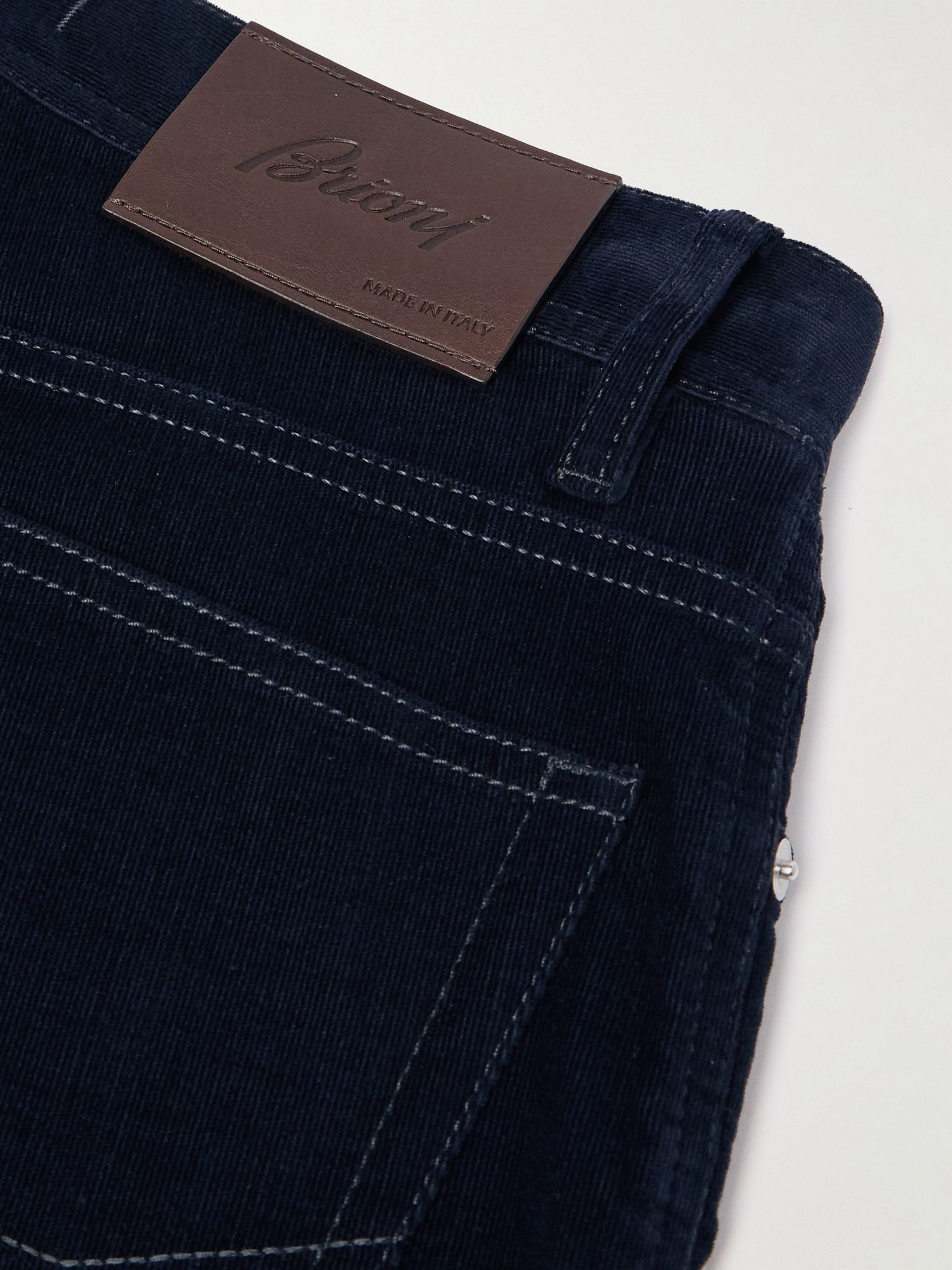 Meribel Slim-Fit Tapered Cotton-Blend Corduroy Trousers Navy - 5