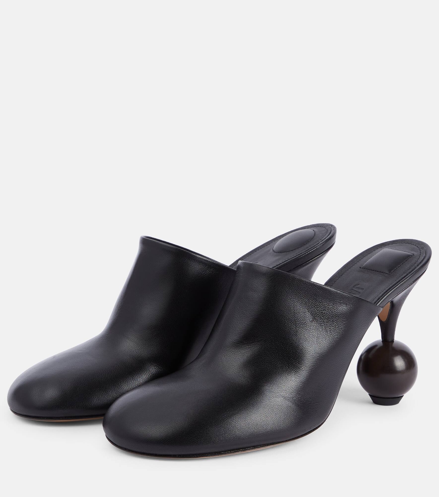 Bisou 90 leather mules - 4