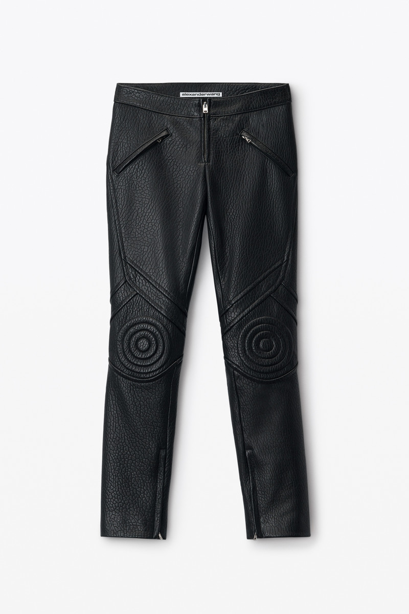 moto slim-leg trouser in lambskin leather 1