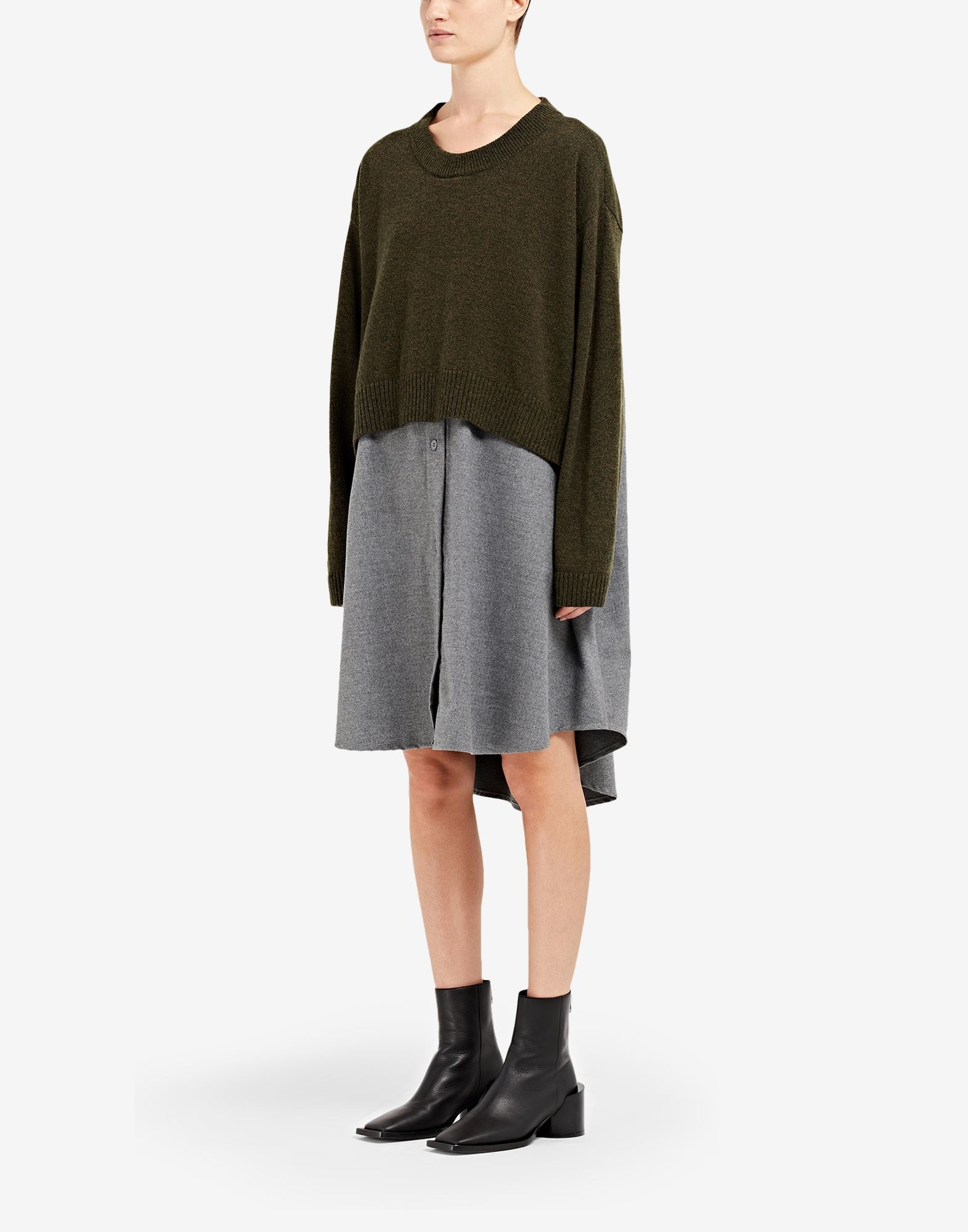 Spliced shirt-dress - 5
