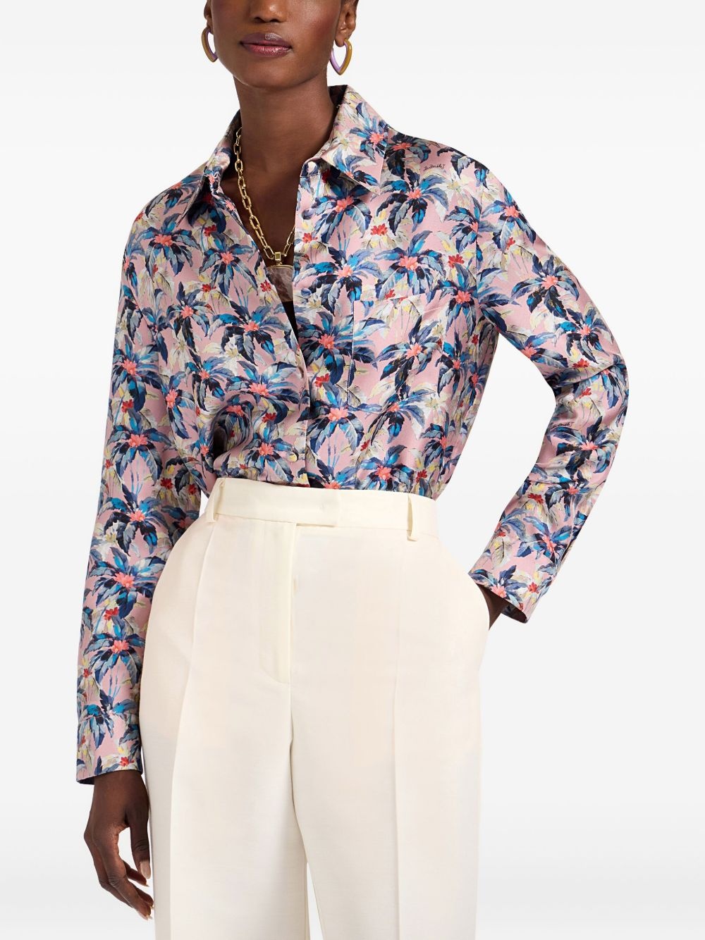 floral-print shirt - 2