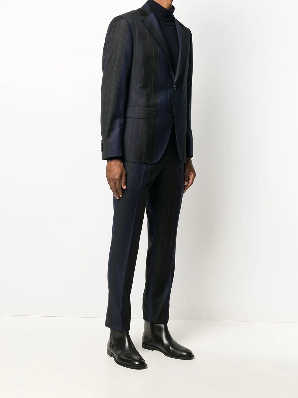 pinstripe-print two-piece suit - 3