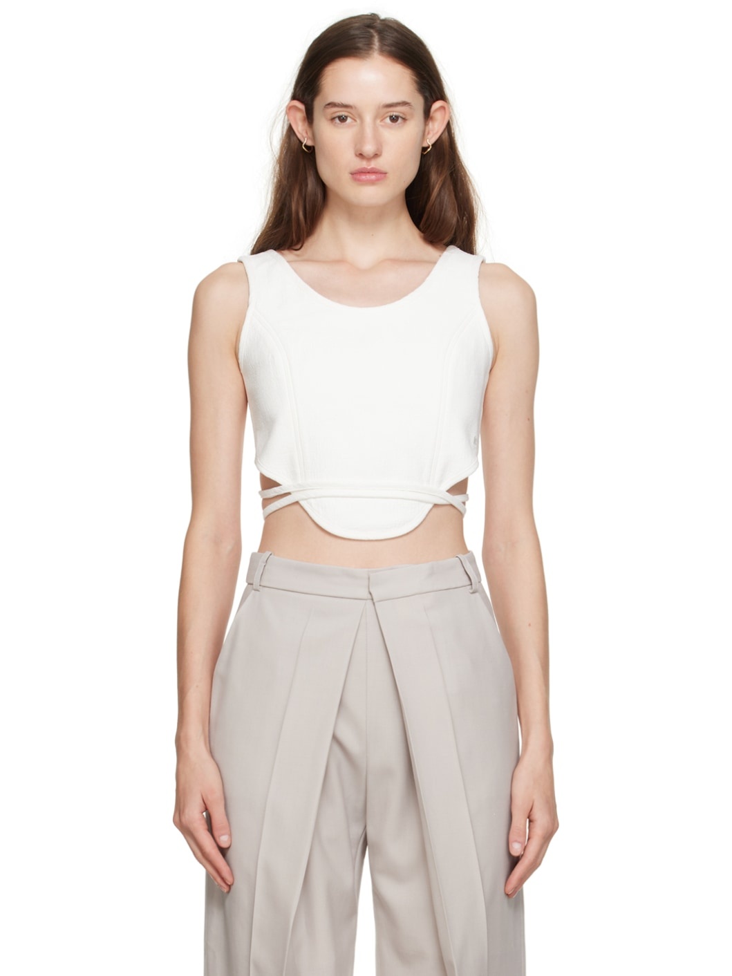 White Convertible Tank Top - 1