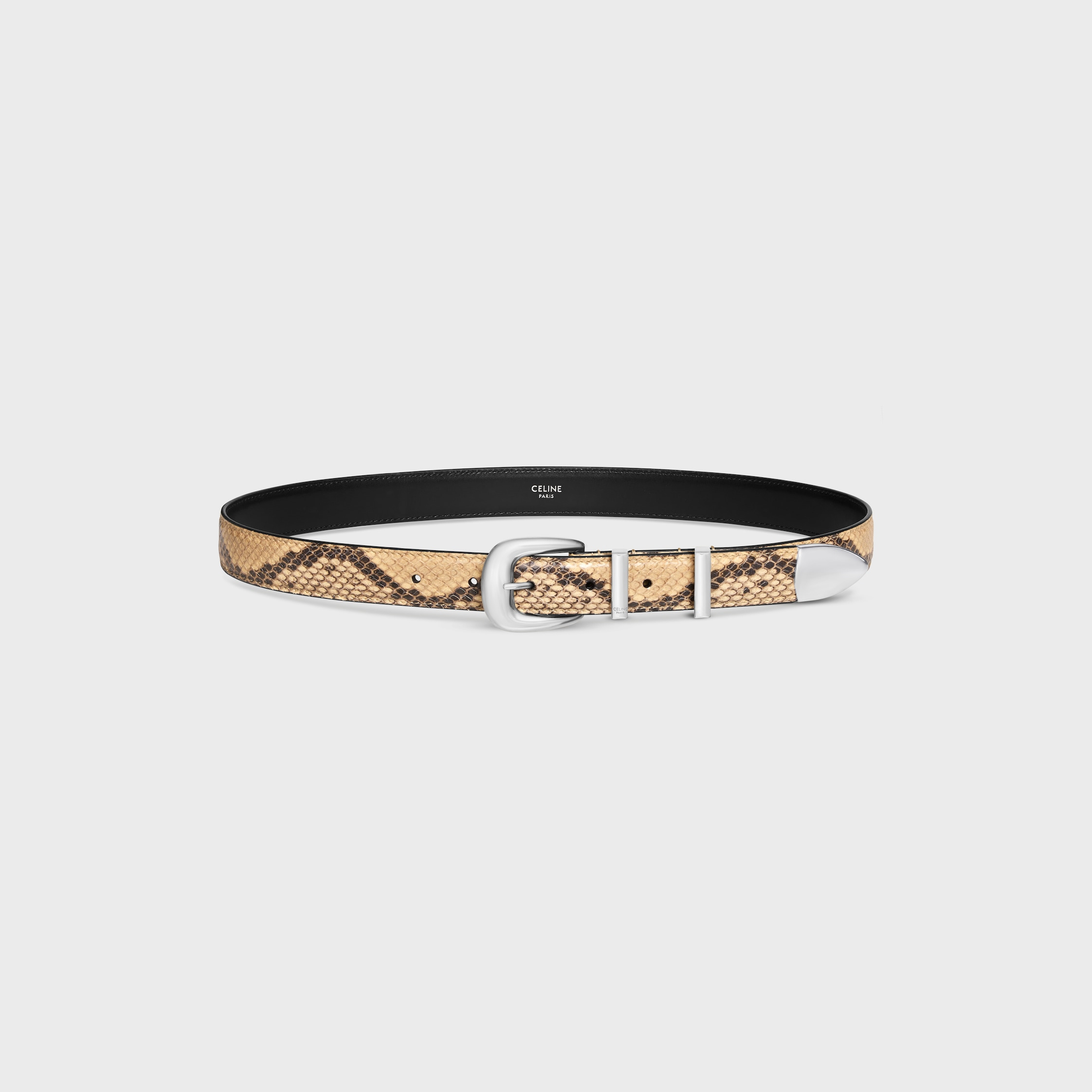 MEDIUM WESTERN BELT IN PYTHON PRINTED CALFSKIN - 4