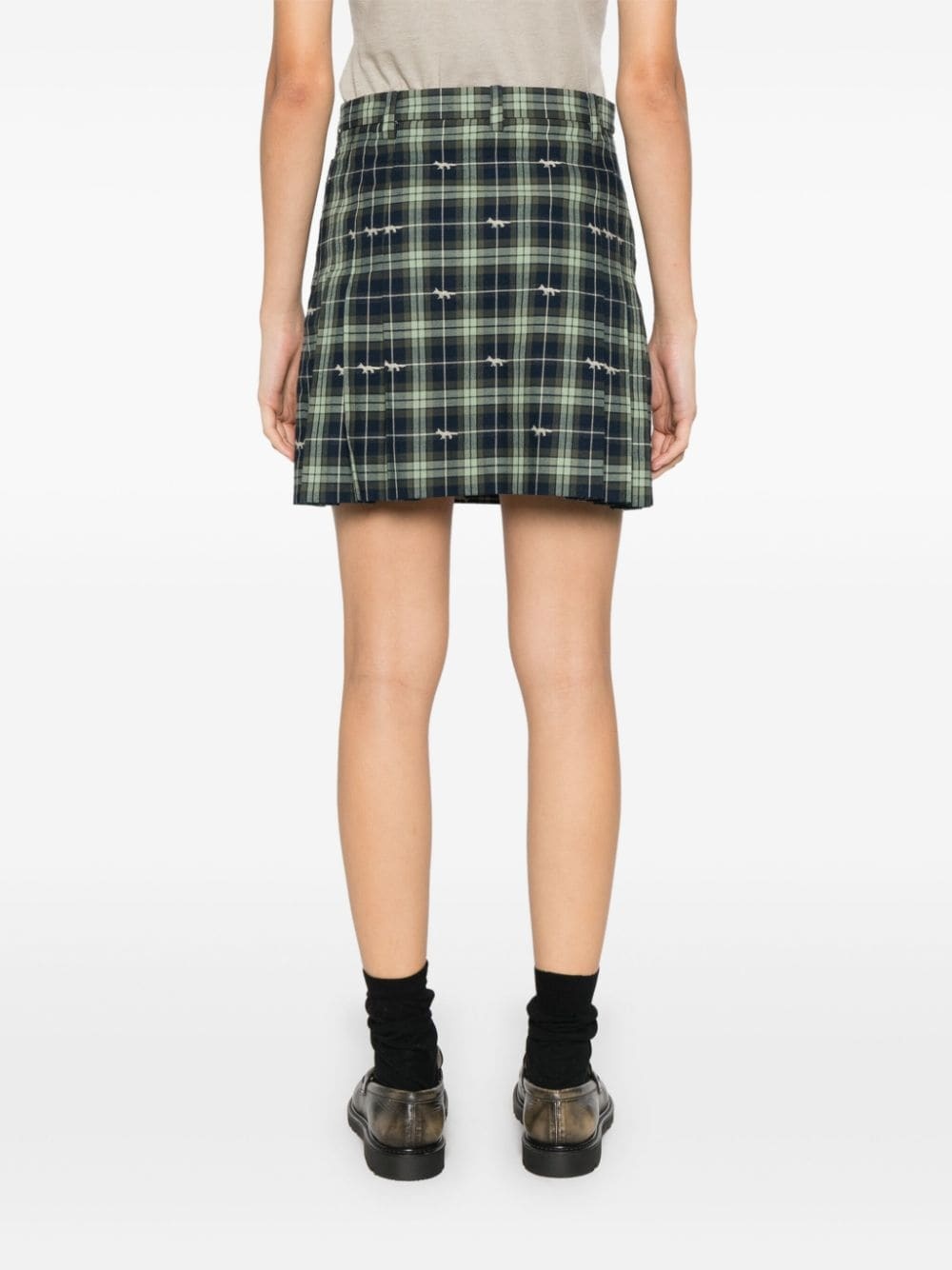 pocket-embellished pleated mini skirt - 4