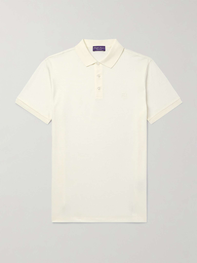 Logo-Embroidered Mercerised Cotton-Piqué Polo Shirt - 1