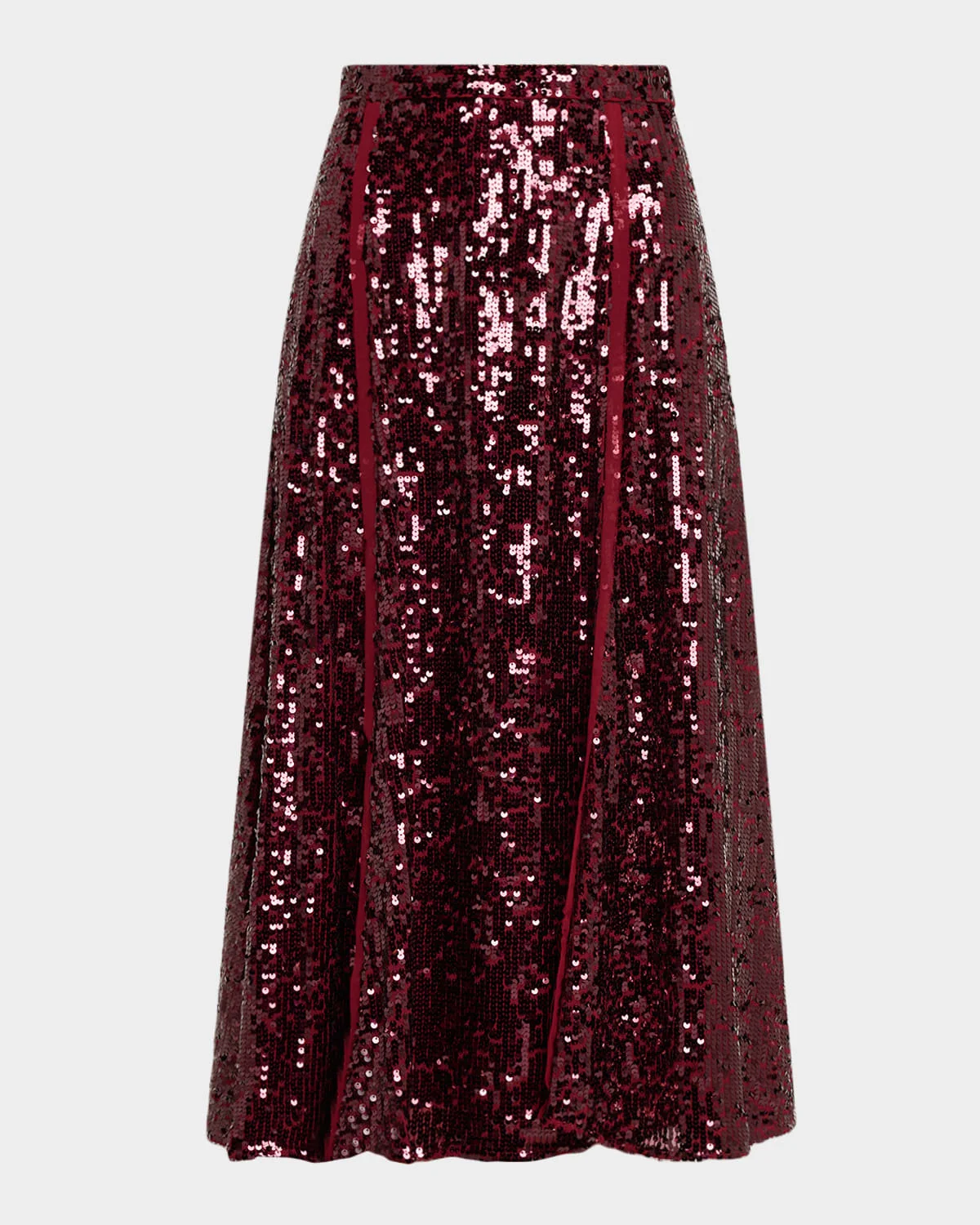 Sequined A-Line Midi Skirt - 1