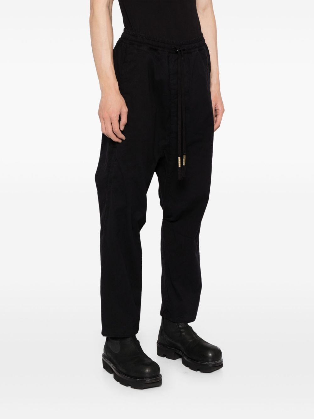 drawstring loose-fit trousers - 3