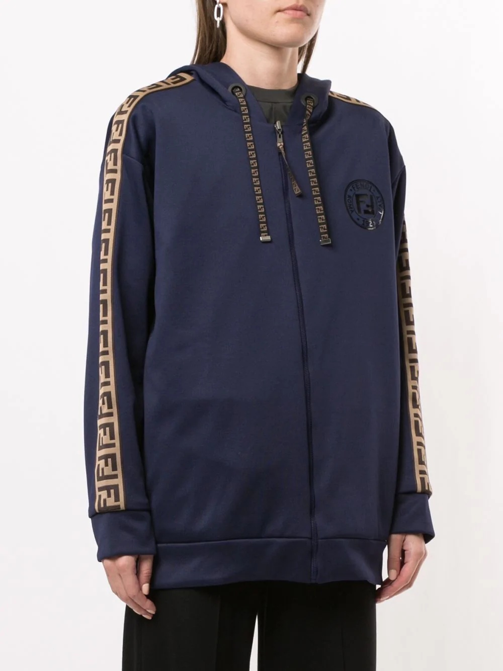 reversible zip-up FF-logo hoodie - 3