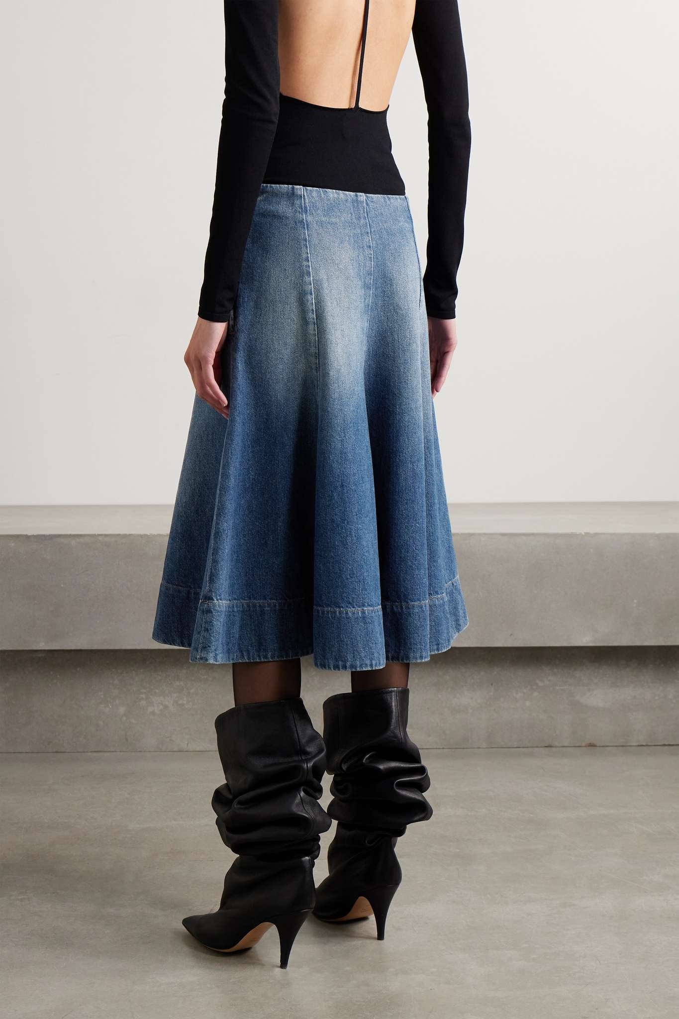 Lennox denim midi skirt - 4