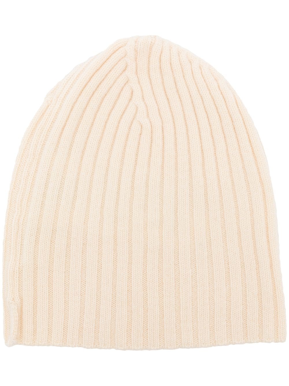 rib-knit beanie hat - 1