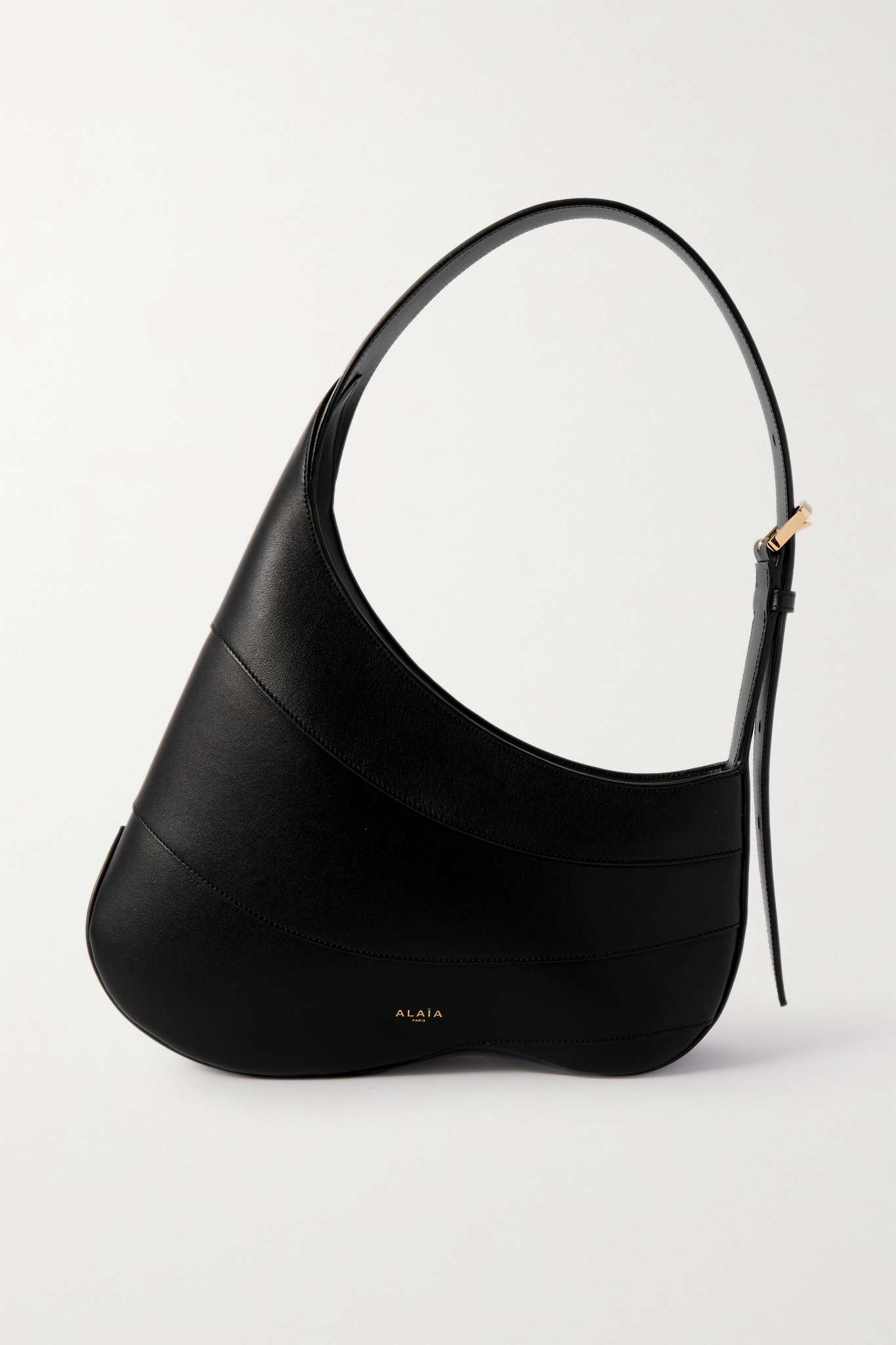 Djinn paneled leather shoulder bag - 1