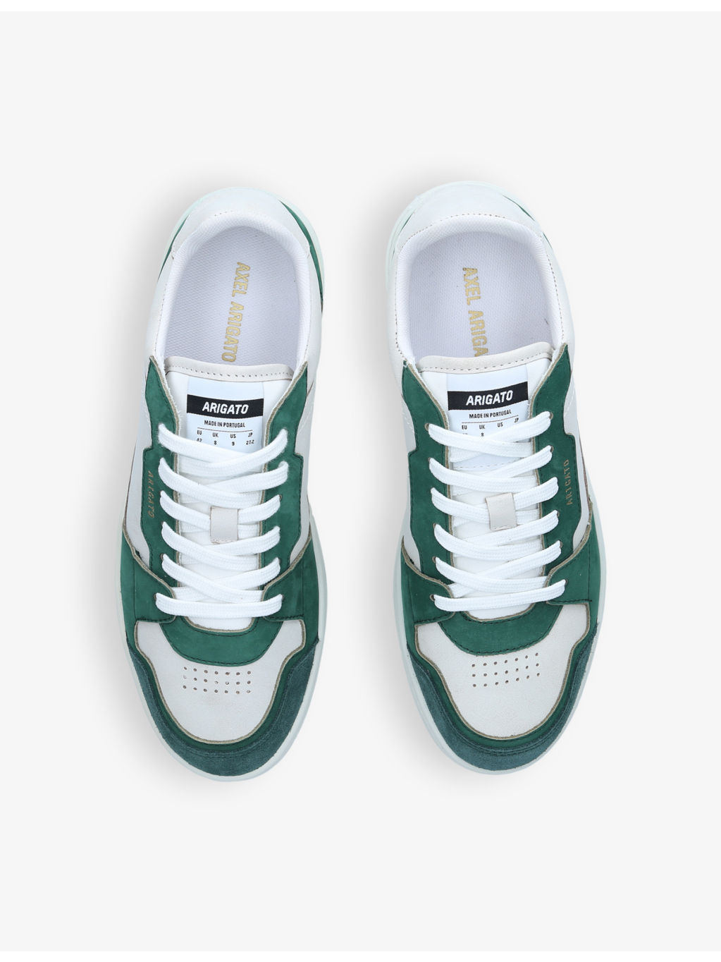 Dice leather and suede low-top trainers - 2
