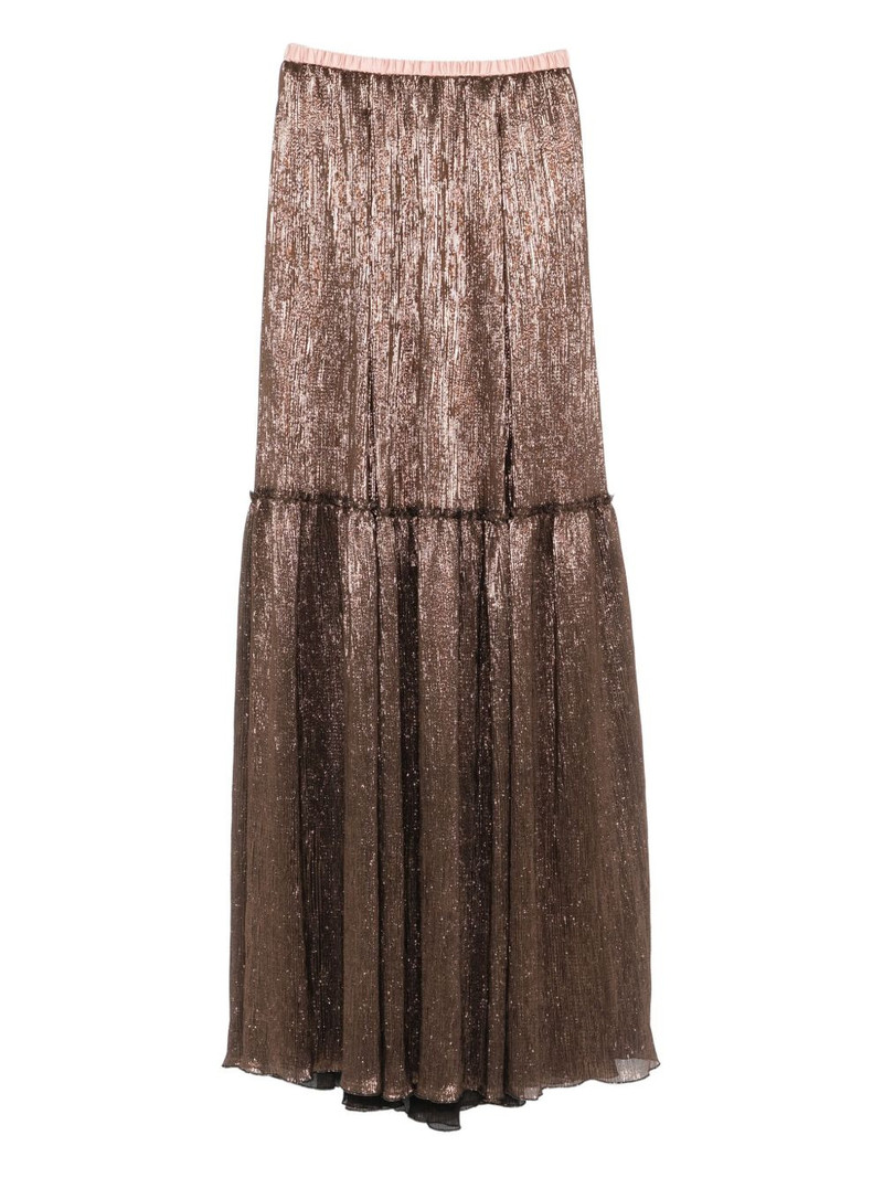 metallic pleated skirt 1