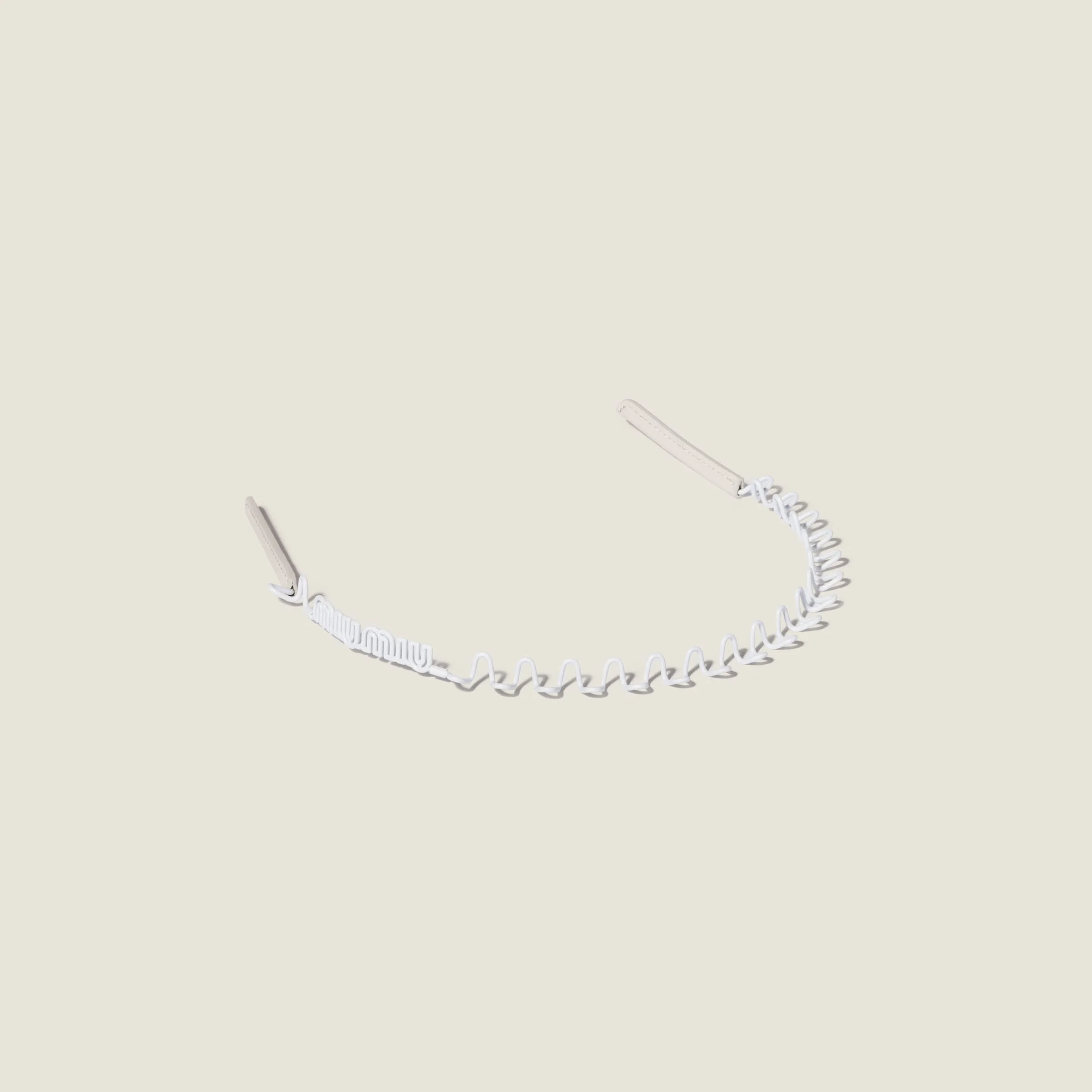 Metal and leather headband - 1
