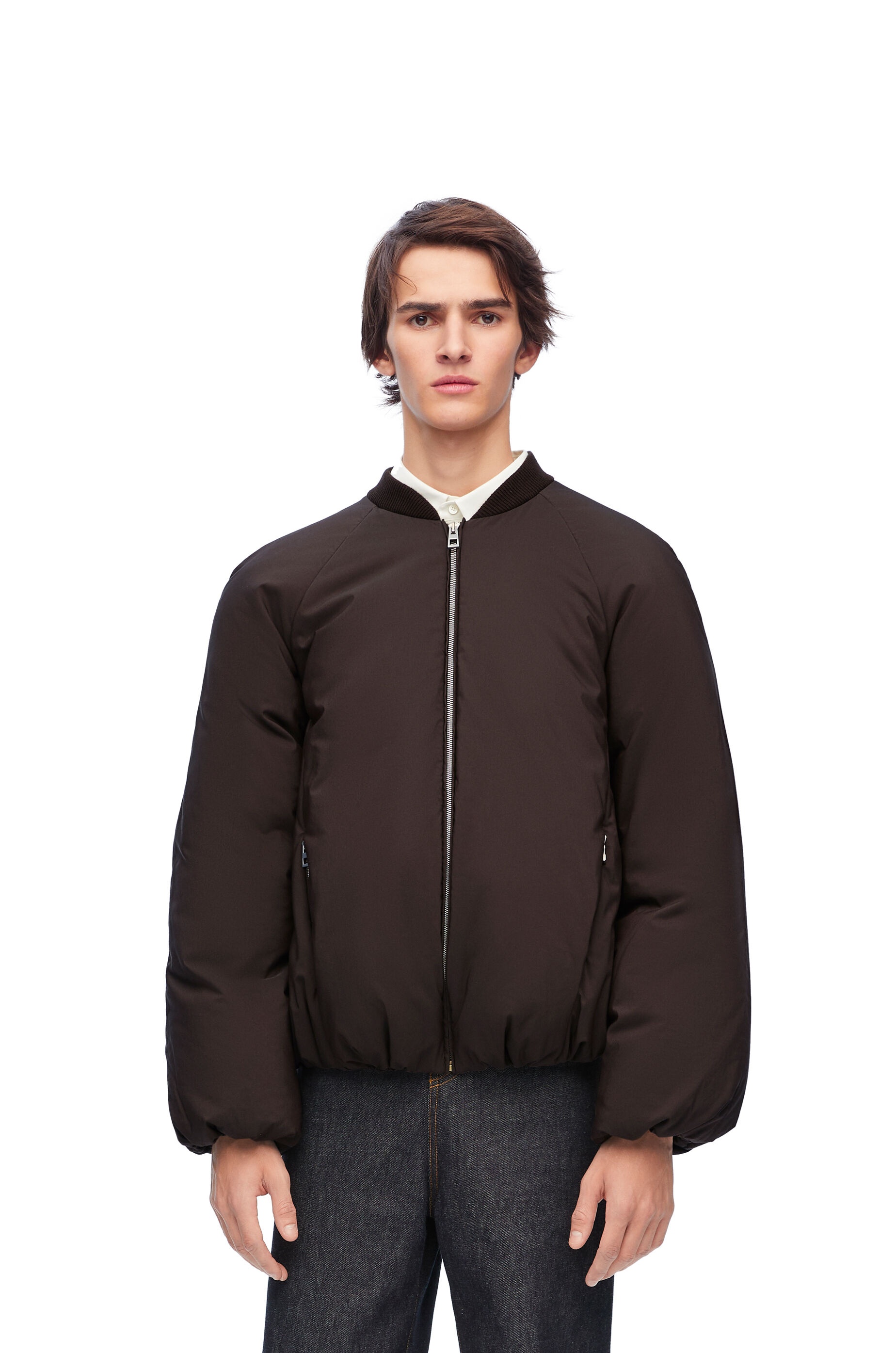 Padded bomber jacket in technical cotton - 3