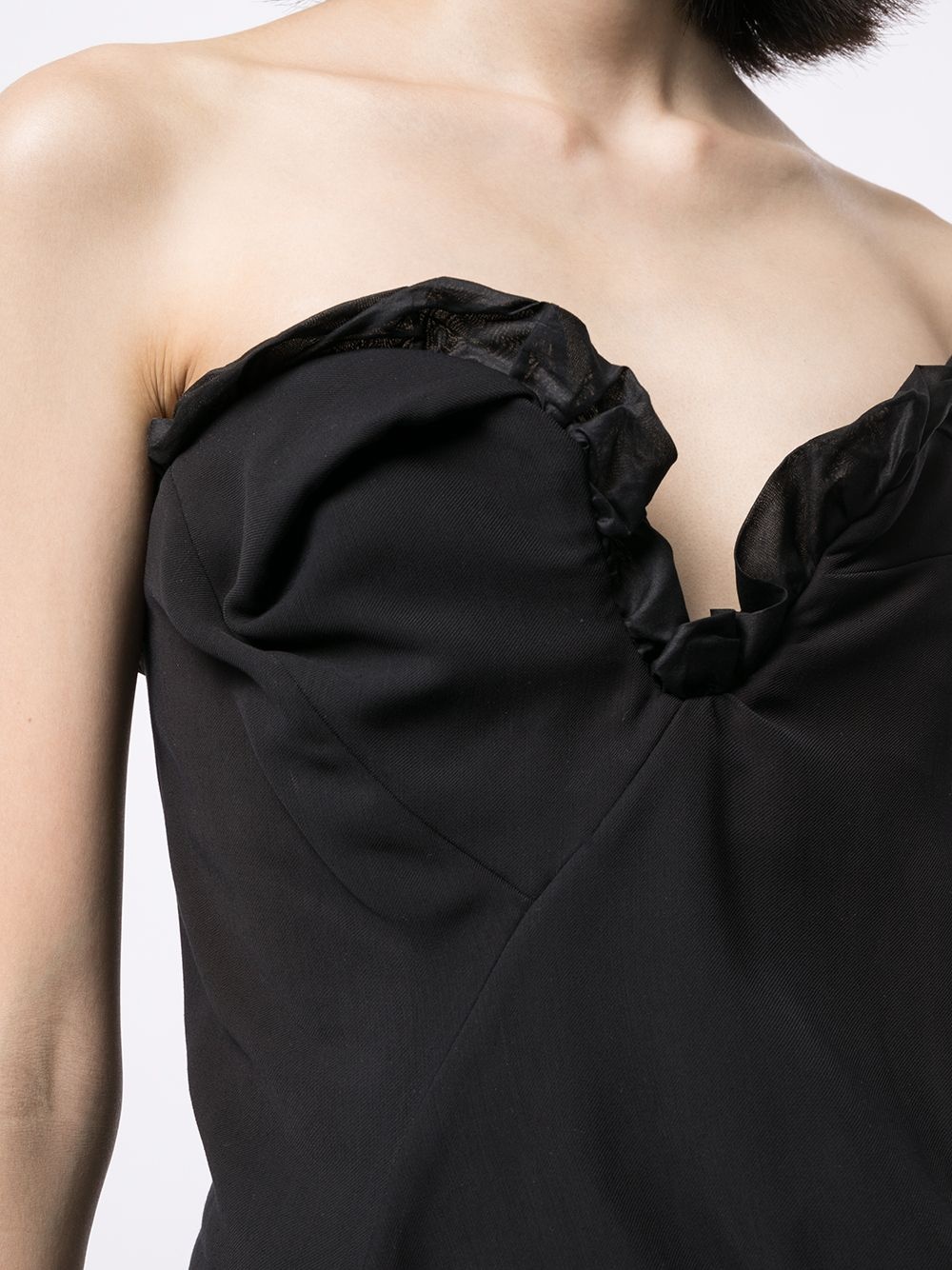 VISCOSE/VOILE CORSET BLACK - 5