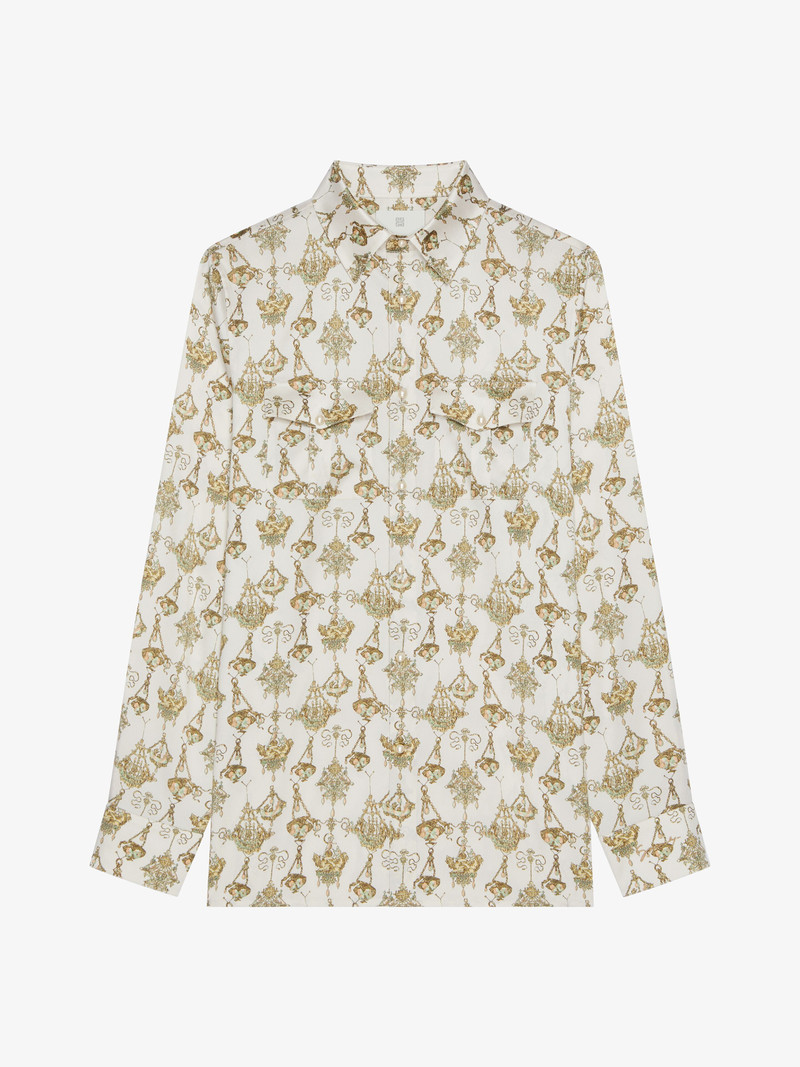 PRINTED CHANDELIER SHIRT IN SILK - 1