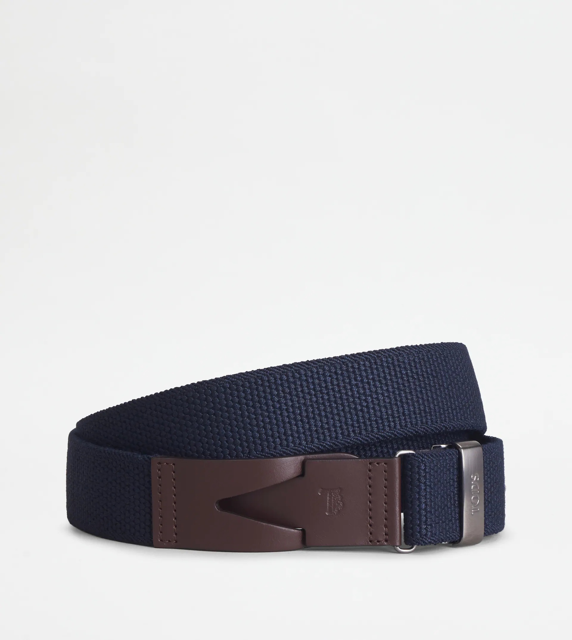 BELT IN CANVAS AND LEATHER - BLUE - 1