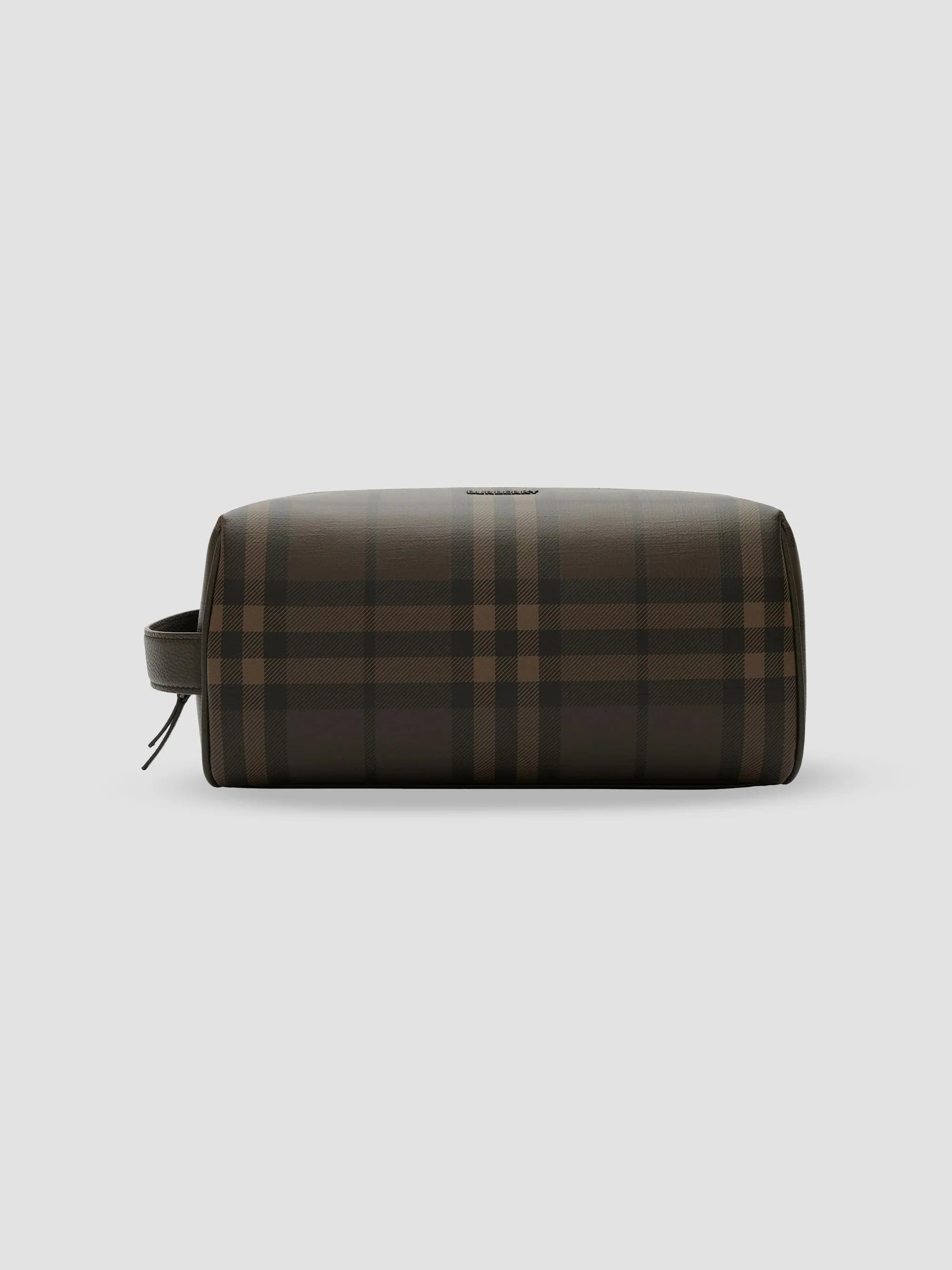 Check Travel Pouch - Dark Brown - 1