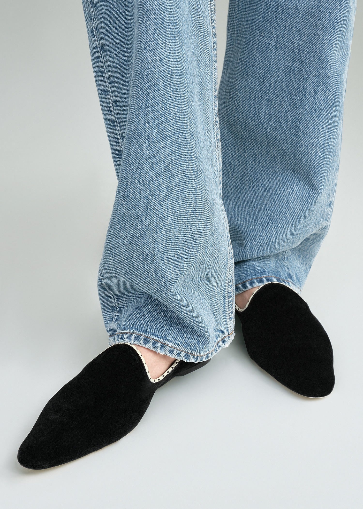 Velvet venetian slippers black - 2