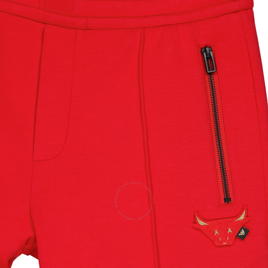 Emporio Armani Men's Red Cotton Sweatpants - 7