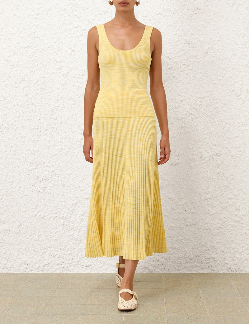 Zimmermann ILLUMINATE MOULINE SKIRT outlook