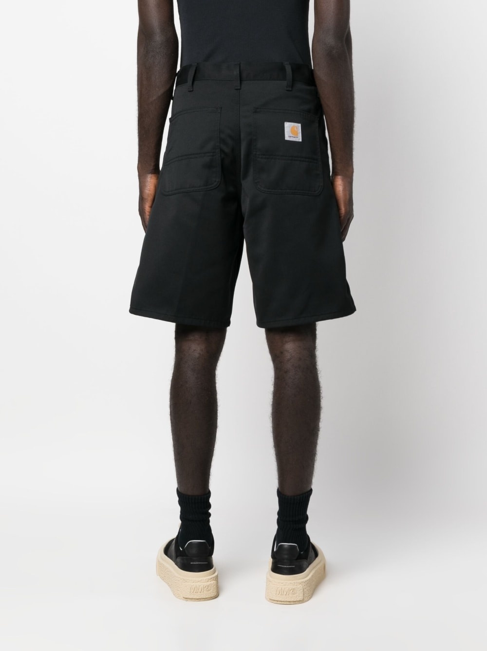 logo-patch knee-length bermuda shorts - 5