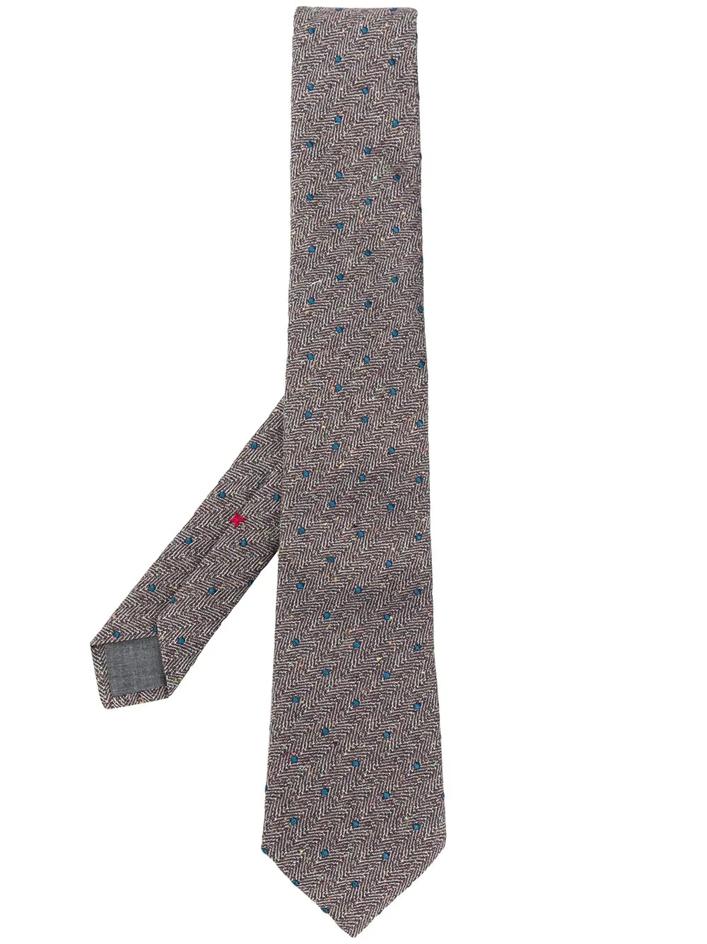 polka dot silk tie - 1