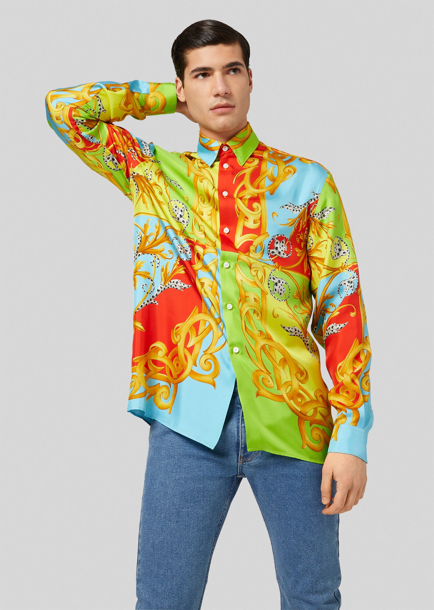 Barocco Acanthus Print Silk Shirt - 2