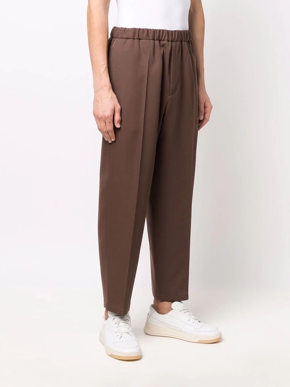 wool straight-leg trousers - 3