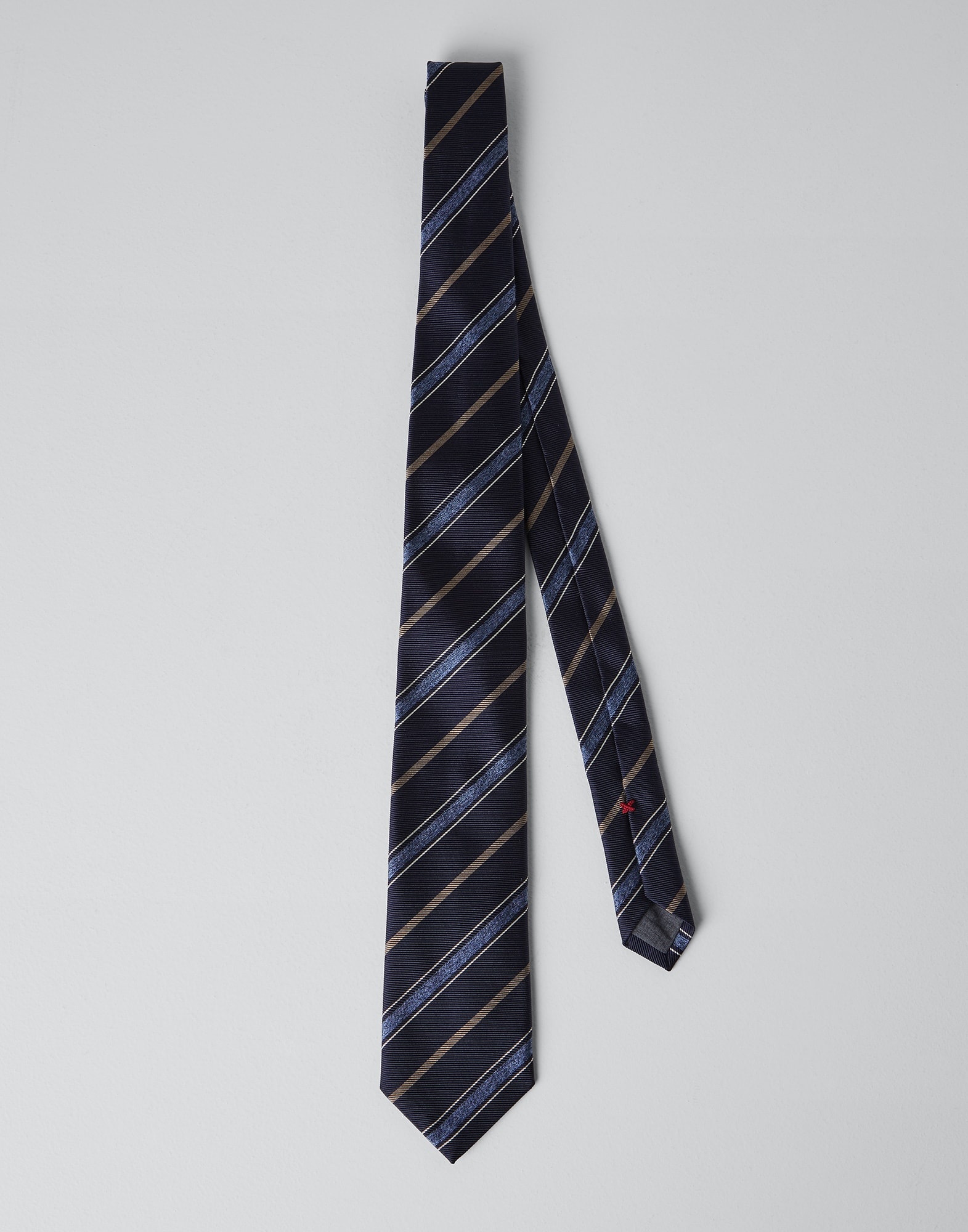 Silk textured stripe tie - 1