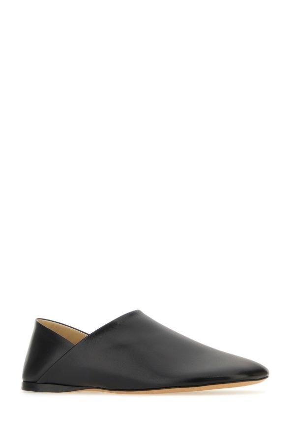 Loewe Woman Black Leather Toy Loafers - 2