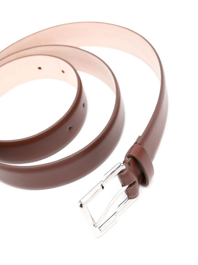 Lanvin engraved-buckle leather belt outlook