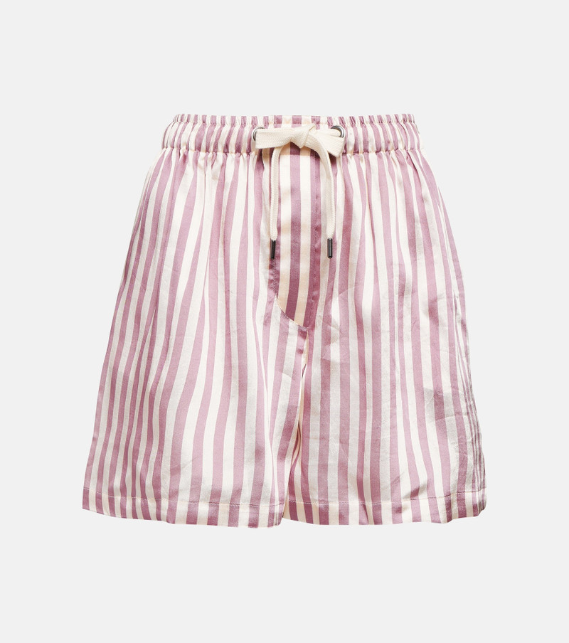 Striped twill shorts 1