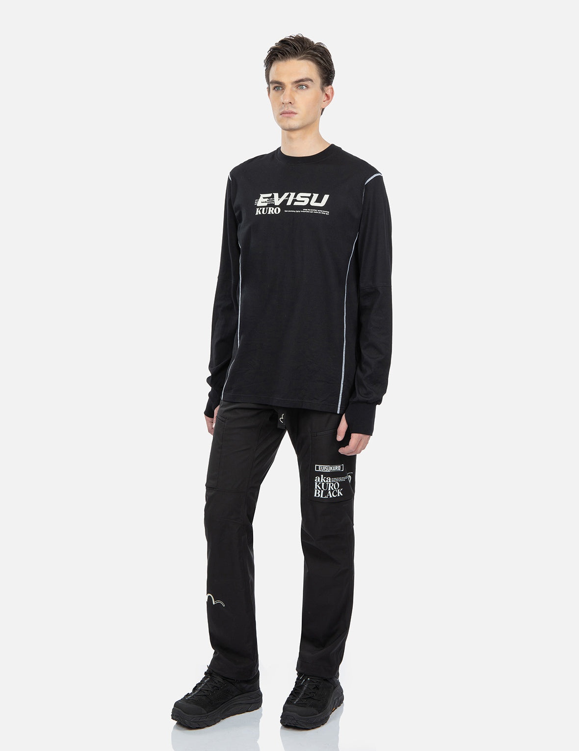 Contrast Stitching Long Sleeve T-shirt - 3