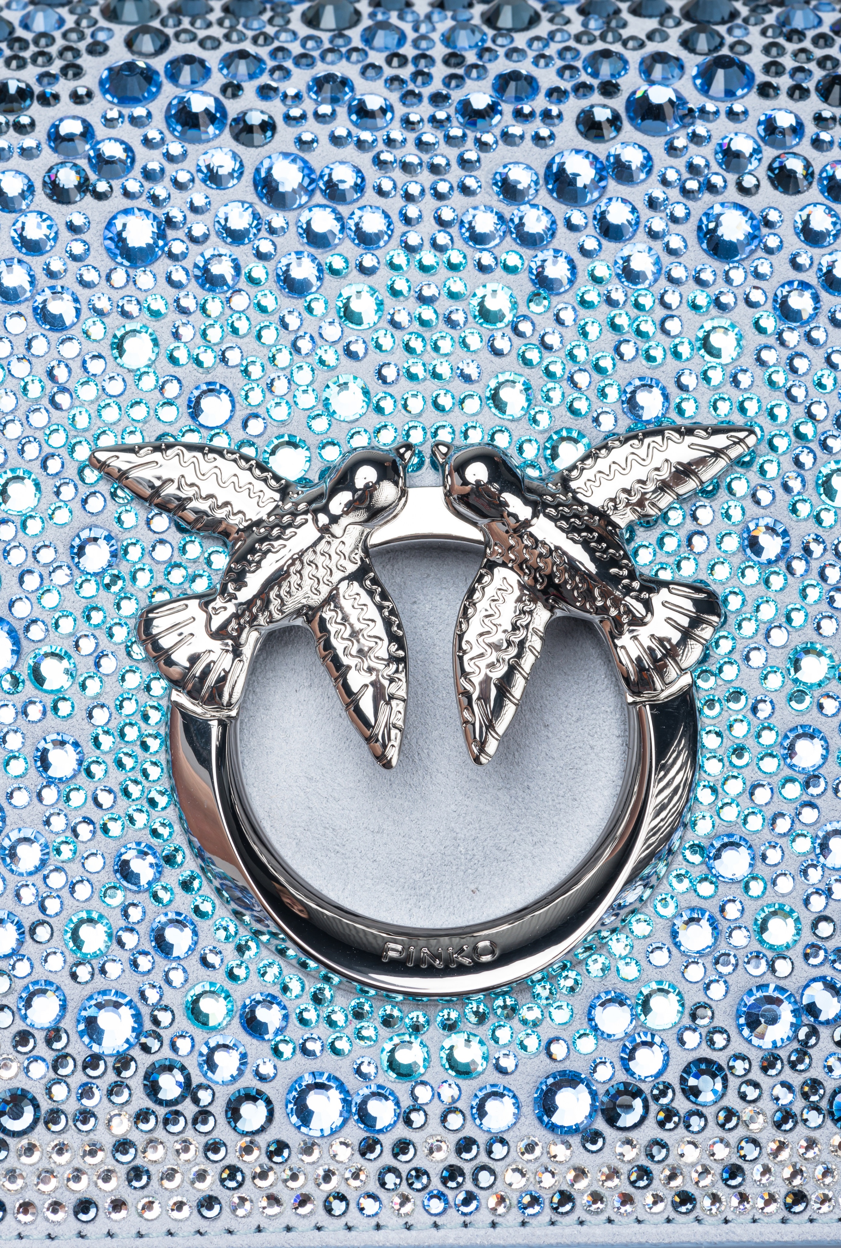 PINKO GALLERIA FULL-RHINESTONE MINI LOVE BAG CLICK - 4