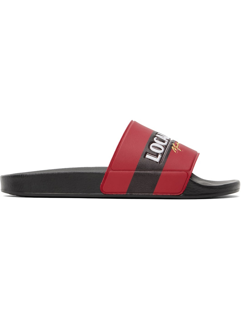 Black & Red 'Local Hero' Pool Slides 1