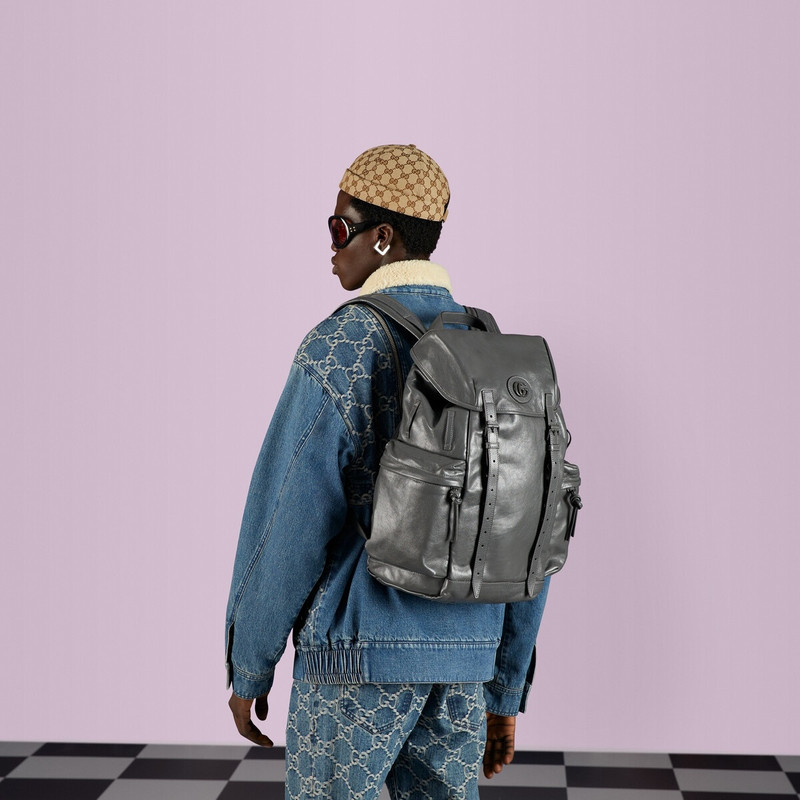 Backpack with tonal Double G 3