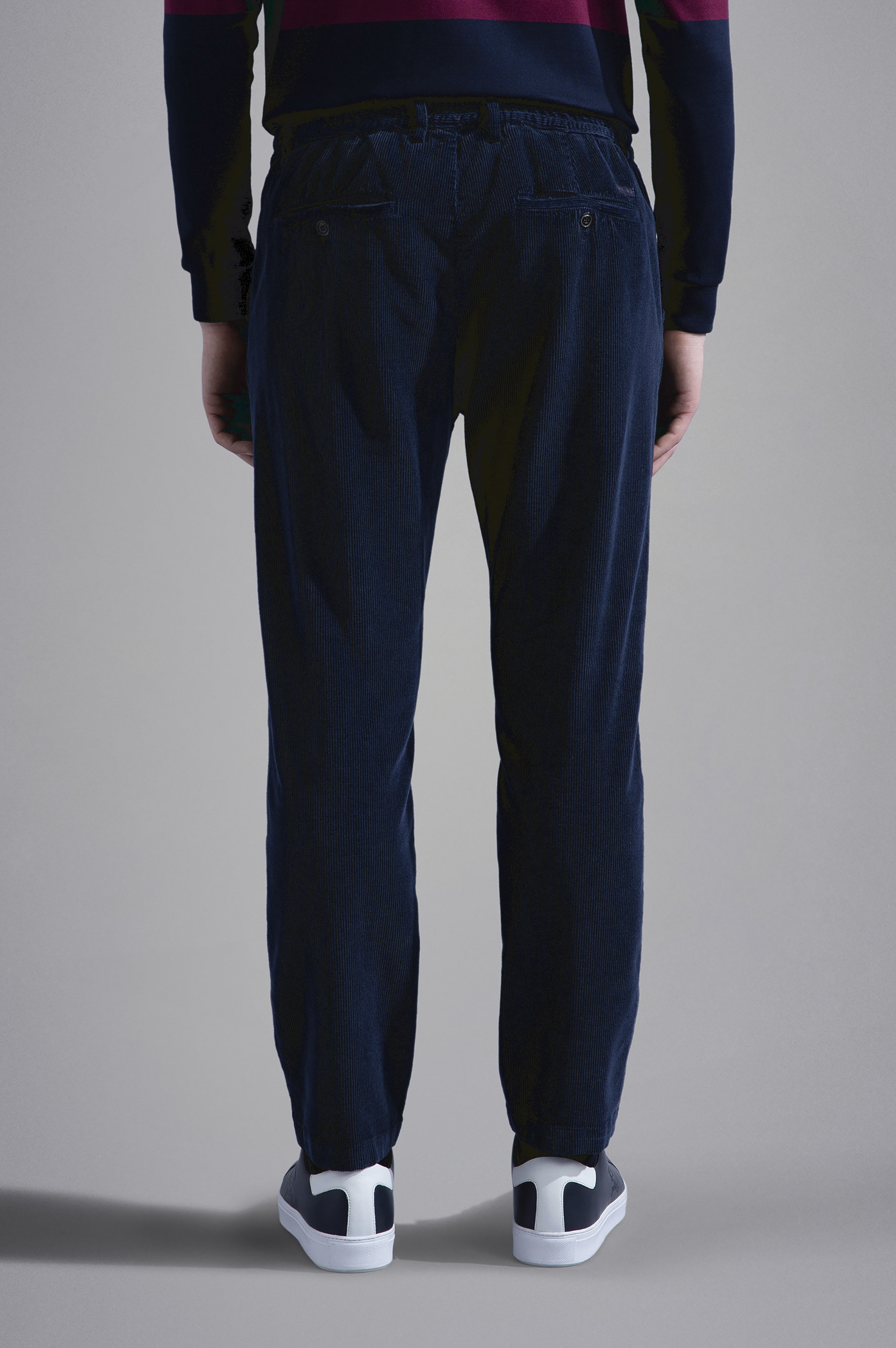 GARMENT DYED SOFT TOUCH CORDUROY CHINO TROUSERS - 3
