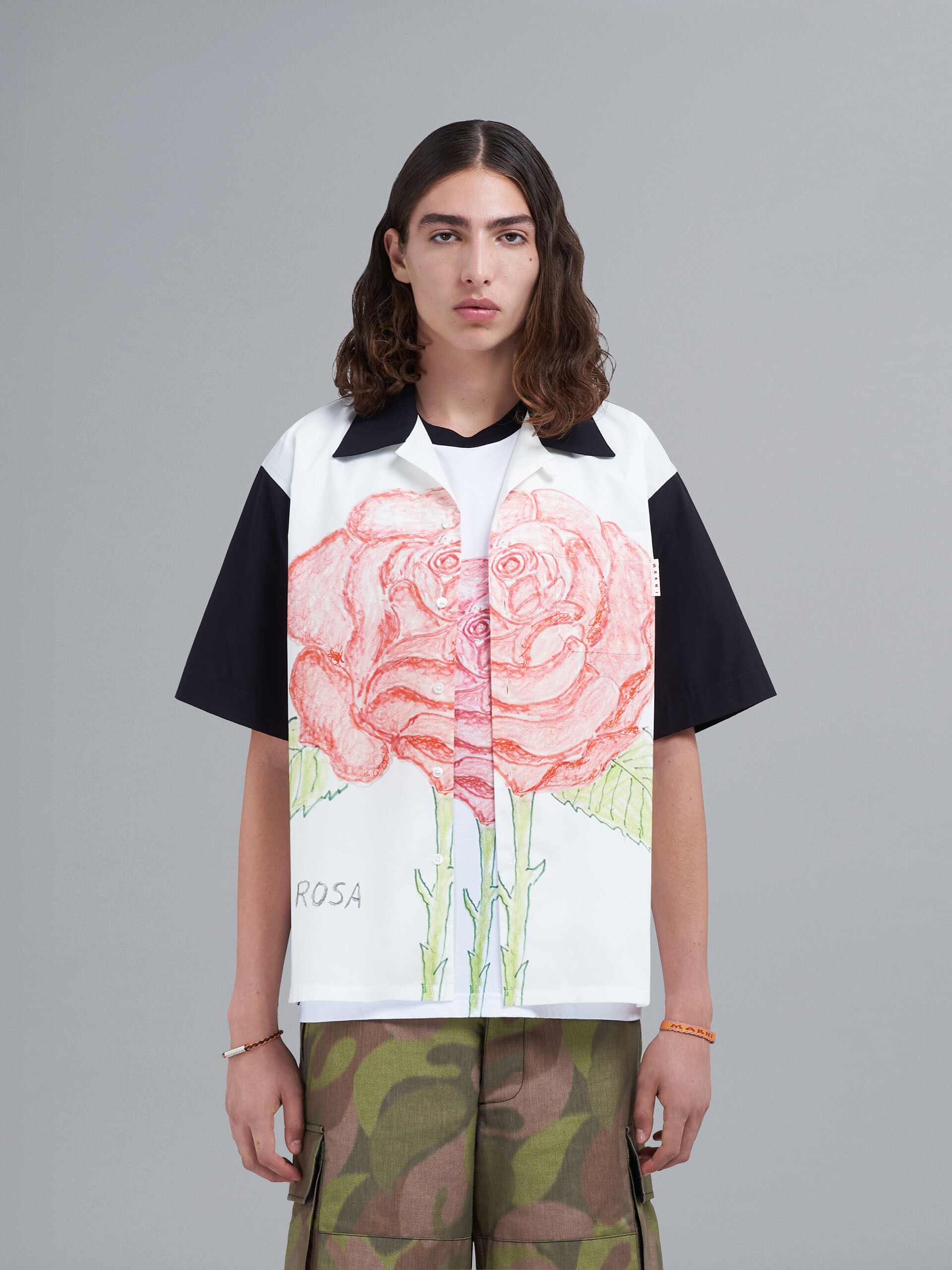 LA ROSA PRINT POPLIN BOWLING SHIRT - 2