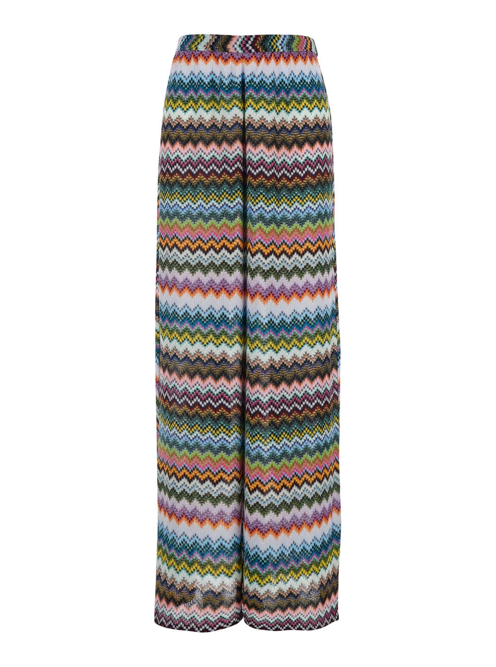 Missoni Women Multicolor Trousers With Zigzag Pattern With Pixel Effect In Lamé Viscose Woman - 1