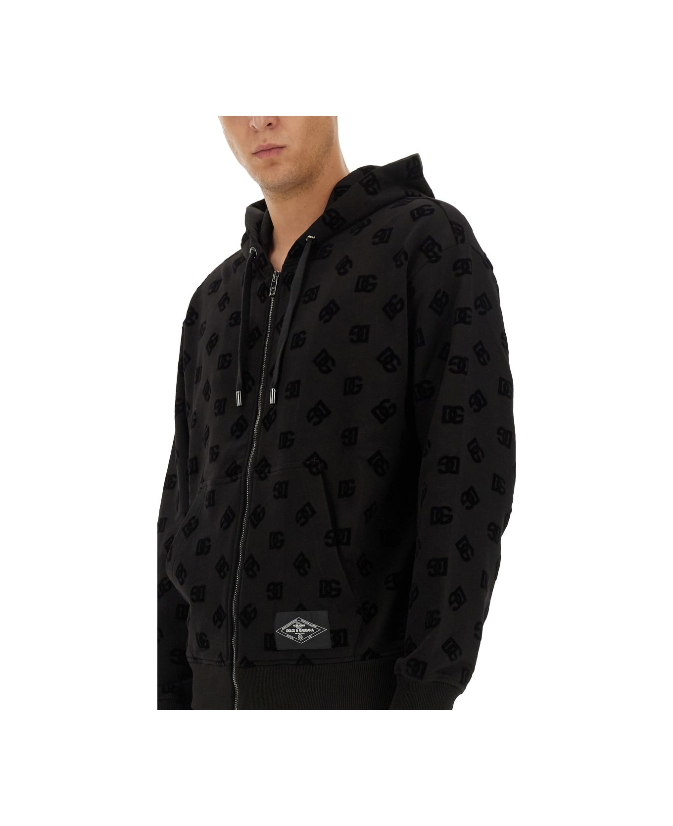 Sweatshirt With Allover Logo - 4
