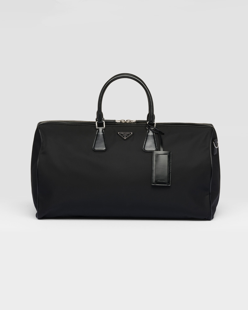 Re-Nylon and brushed leather duffel bag - 1