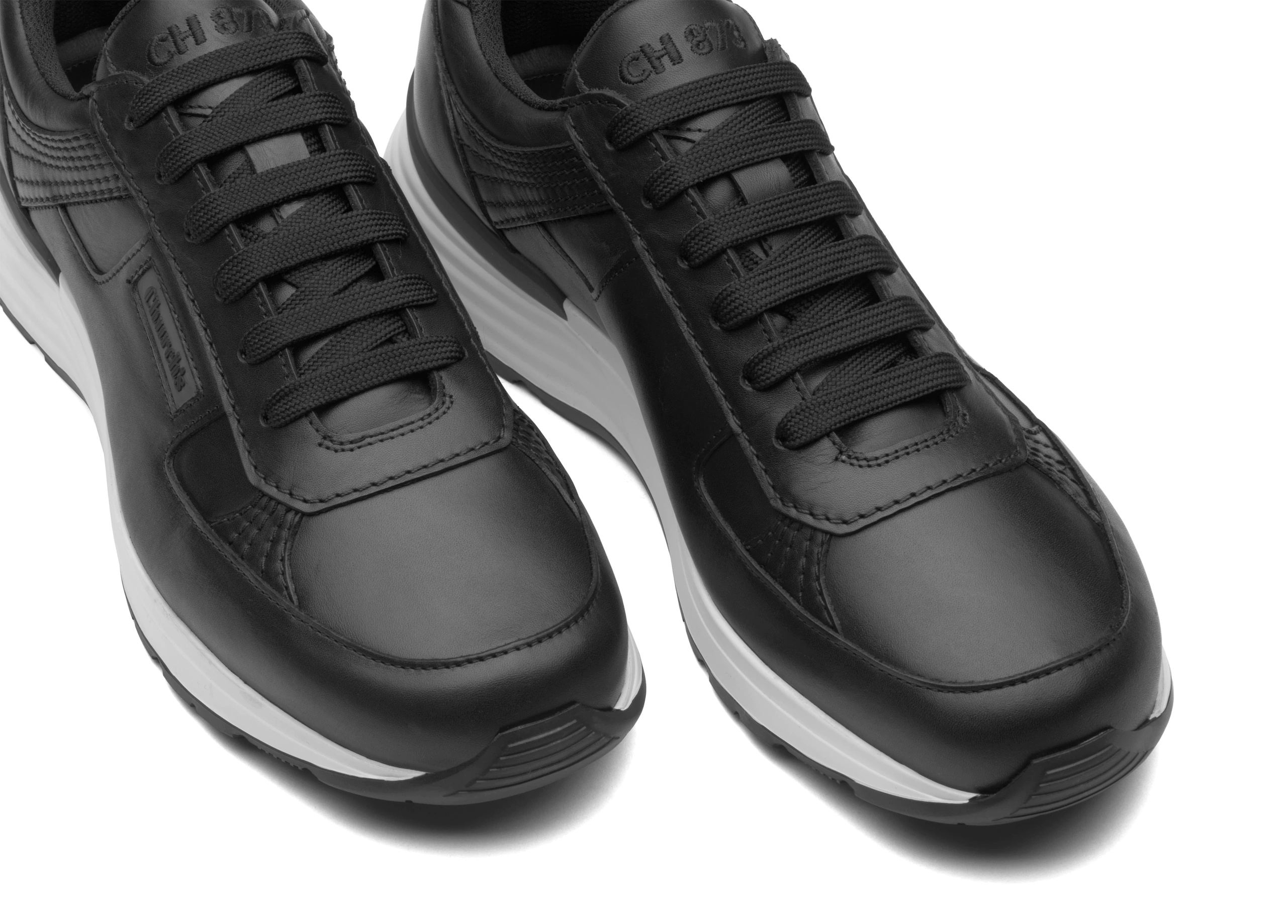 Ch873
Plume Calf Leather Retro Sneaker Black - 4