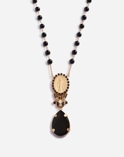 Dolce & Gabbana Pendant necklace with votive pendant and crystal rhinestones outlook