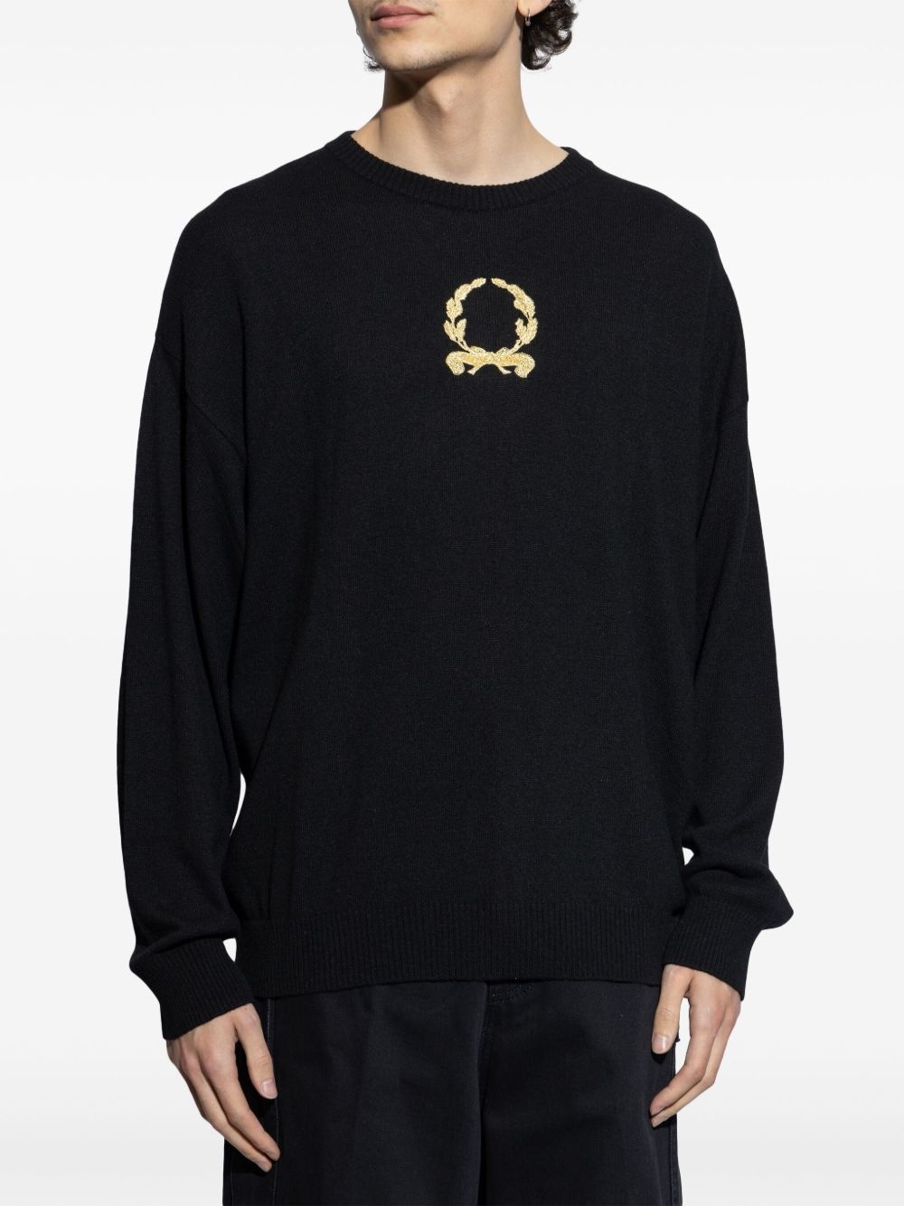 logo-embroidered jumper - 3