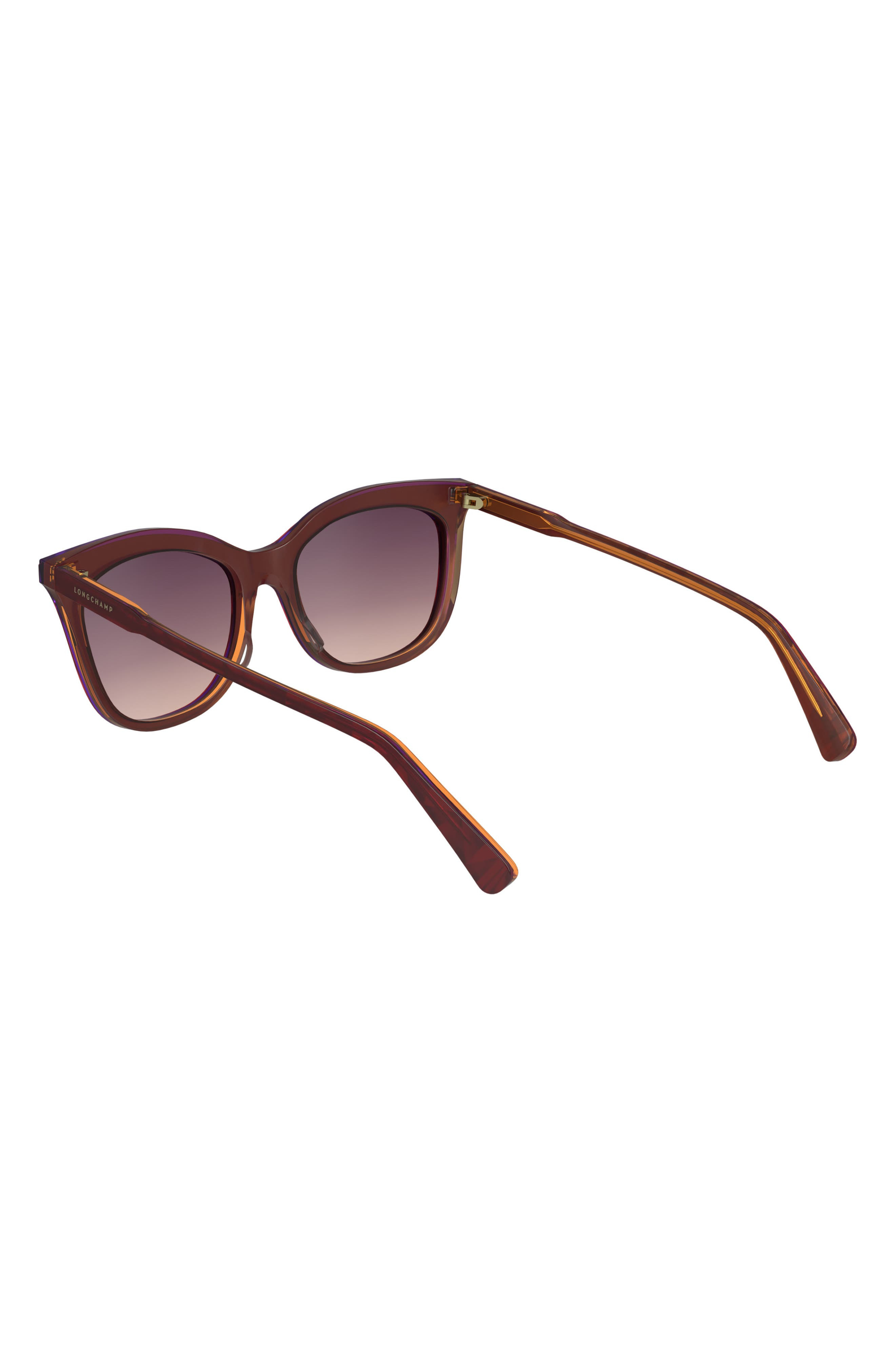 Longchamp 53mm Gradient Cat Eye Sunglasses in Dark Rose/Peach at Nordstrom - 3